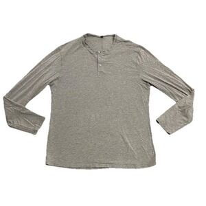 Lululemon Basic Henley Youth XL Gray Performance Casual Stretch, CB69